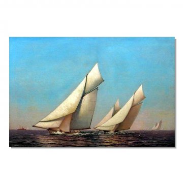 100% Hand-Paint Ocean Seascape Oil Painting on Canvas Sailing Boat Big Waves Ships-495 Hand
