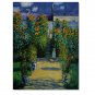 100% Hand-Paint Artist's Garden at Vetheuil Claude Monet Oil Painting Reproduction Hand Painted