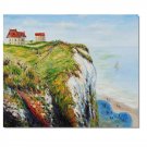 100% Hand-Paint Cliff at Dieppe Claude Monet Oil Painting Reproduction Hand Painted High Quality