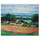 100% Handmade Field of Poppies, Giverny Claude Monet Oil Painting Reproduction Hand Painted High
