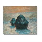 Grain Stack, Snow Effect (Morning) Claude Monet Oil Painting Reproduction Hand Painted High