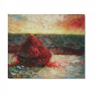 Grain Stack, Thaw, Sunset Claude Monet Oil Painting Reproduction Hand Painted High Quality Wall