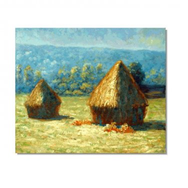 Grain Stacks, End of Summer, Morning Effect Claude Monet Oil Painting Reproduction Hand Painted