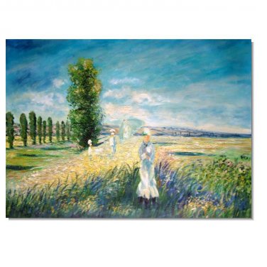 La Promenade (Argenteuil) 2 Claude Monet Oil Painting Reproduction Hand Painted High Quality