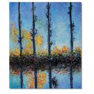 100% Hand-Paint Poplars Claude Monet Oil Painting Reproduction Hand Painted High Quality Wall