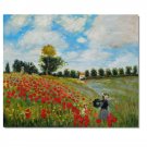 100% Handmade Poppy Field in Argenteuil Claude Monet Oil Painting Reproduction Hand Painted High
