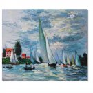 100% Hand-Paint Regates at Argenteuil Claude Monet Oil Painting Reproduction Hand Painted High