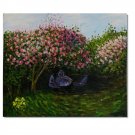 Resting Under the Lilacs Claude Monet Oil Painting Reproduction Hand Painted High Quality Wall