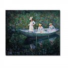 The Boat at Giverny Claude Monet Oil Painting Reproduction Hand Painted High Quality Wall Art Decor
