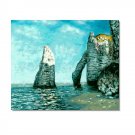 The Cliffs at Etretat Claude Monet Oil Painting Reproduction Hand Painted High Quality Wall Art