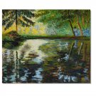 The Pond at Montgeron, 1876 Claude Monet Oil Painting Reproduction Hand Painted High Quality