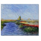 Tulip Field in Holland Claude Monet Oil Painting Reproduction Hand Painted High Quality Wall Art