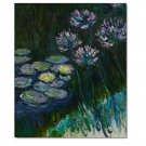 Water Lilies and Agapanthus Claude Monet Oil Painting Reproduction Hand Painted High Quality