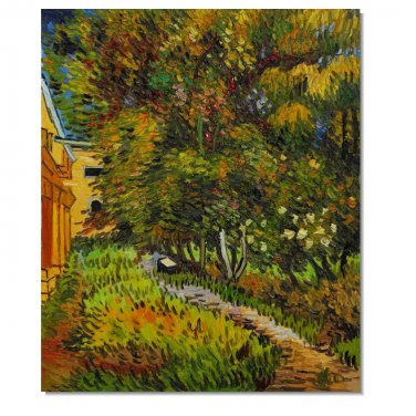Asylum and Garden Vincent van Gogh Oil Painting Reproduction Hand Painted High Quality Home Decor