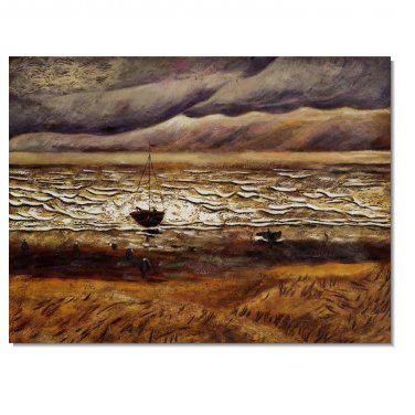 Beach at Scheveningen in Stormy Weather 2 Vincent van Gogh Oil Painting Reproduction Hand
