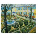 Courtyard of the Hospital at Arles Vincent van Gogh Oil Painting Reproduction Hand Painted High