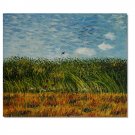100% Hand-Paint Edge of a Wheat Field with Poppies and a Lark Vincent van Gogh Oil Painting