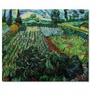 100% Hand-Paint Field with Poppies in Saint Remy Vincent van Gogh Oil Painting Reproduction Hand