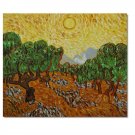 100% Hand-Paint Olive Trees with Yellow Sun and Sky Vincent van Gogh Oil Painting Reproduction