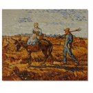 Peasant Couple Going to Work Vincent van Gogh Oil Painting Reproduction Hand Painted High