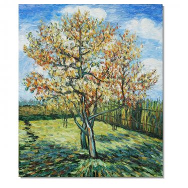 Pink Peach Tree in Blossom Vincent van Gogh Oil Painting Reproduction Hand Painted High Quality