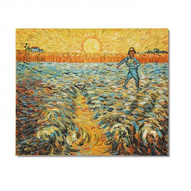 Sower with Setting Sun Vincent van Gogh Oil Painting Reproduction Hand Painted High Quality Home