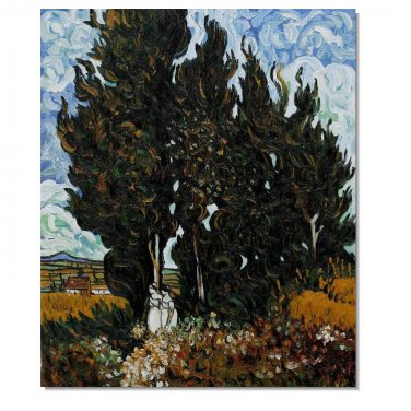 The Cypresses Vincent van Gogh Oil Painting Reproduction Hand Painted High Quality Home Decor