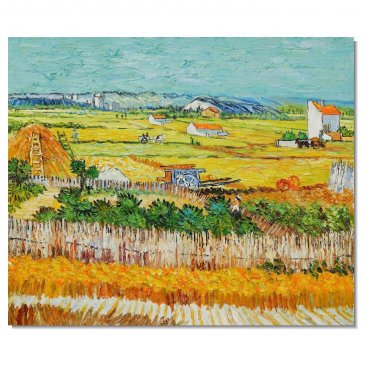 100% Hand-Paint The Harvest 2 Vincent van Gogh Oil Painting Reproduction Hand Painted High
