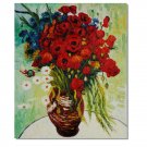 Vase with Daisies and Poppies Vincent van Gogh Oil Painting Reproduction Hand Painted High