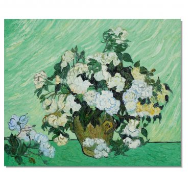 Vase with Pink Roses Vincent van Gogh Oil Painting Reproduction Hand Painted High Quality Home Decor