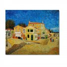 100% Hand-Paint Vincent's House in Arles (The Yellow House) Vincent van Gogh Oil Painting