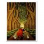 Flower Field Landscape Oil Painting Italian Tuscany Landscape Poppy Field Vineyard-011 High