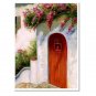 Flower Field Landscape Oil Painting Italian Tuscany Landscape Poppy Field Vineyard-030 High