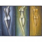 100% Hand-Paint Abstract Painting Acrylic Canvas Sets decor Brand New Nice Original Contemporary