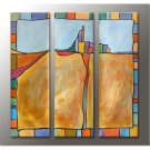 100% Hand-Paint Abstract Painting Acrylic Canvas Sets decor Bestbid Nice Original Contemporary