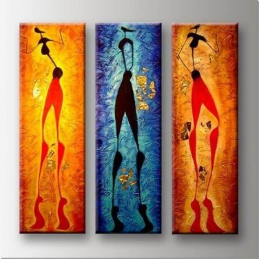 100% Hand-Paint Abstract Painting Acrylic Canvas Sets decor Beautiful Bestbid Original