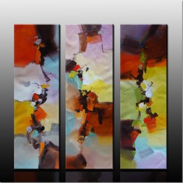 100% Handmade Abstract Painting Acrylic Canvas Sets decor Brand New Bestbid Original