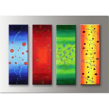 100% Hand-Paint Abstract Painting Acrylic Wall Art decor Beautiful Brand New Original