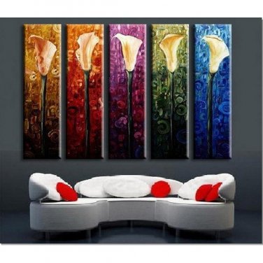 100% Hand-Paint Abstract Painting Acrylic Canvas Sets decor Brand New Bestbid Modern
