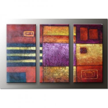 100% Hand-Paint Abstract Painting Acrylic Canvas Sets decor High Quality Bestbid Modern