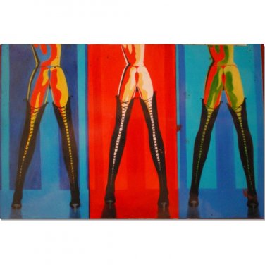 100% Hand-Paint Abstract Painting Acrylic Canvas Sets decor Beautiful Brand New Modern