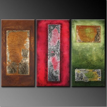 100% Hand-Paint Abstract Painting Acrylic Canvas Sets decor Brand New Nice Original Modern