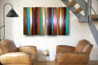 100% Handmade Abstract Painting Acrylic Wall Art decor Brand New Bestbid Original Modern