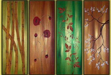Abstract Painting Acrylic Canvas Sets decor High Quality Bestbid Original Modern Contemporary