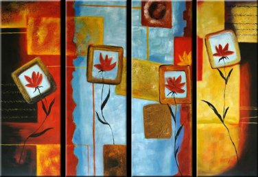 100% Hand-Paint Abstract Painting Acrylic Wall Art decor Beautiful Brand New Original Modern
