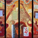 100% Handmade Abstract Painting Acrylic Canvas Sets decor Beautiful Brand New Original Modern