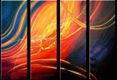 100% Handmade Abstract Painting Acrylic Canvas Sets decor Bestbid Nice Original Contemporary
