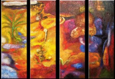 Abstract Painting Acrylic Canvas Art decor Bestbid Nice Original Contemporary Expressionism