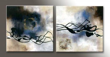 100% Hand-Paint Abstract Painting Acrylic Canvas Sets decor High Quality Bestbid Original Modern