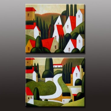 100% Handmade Abstract Painting Acrylic Canvas Sets decor Brand New Nice Original Modern